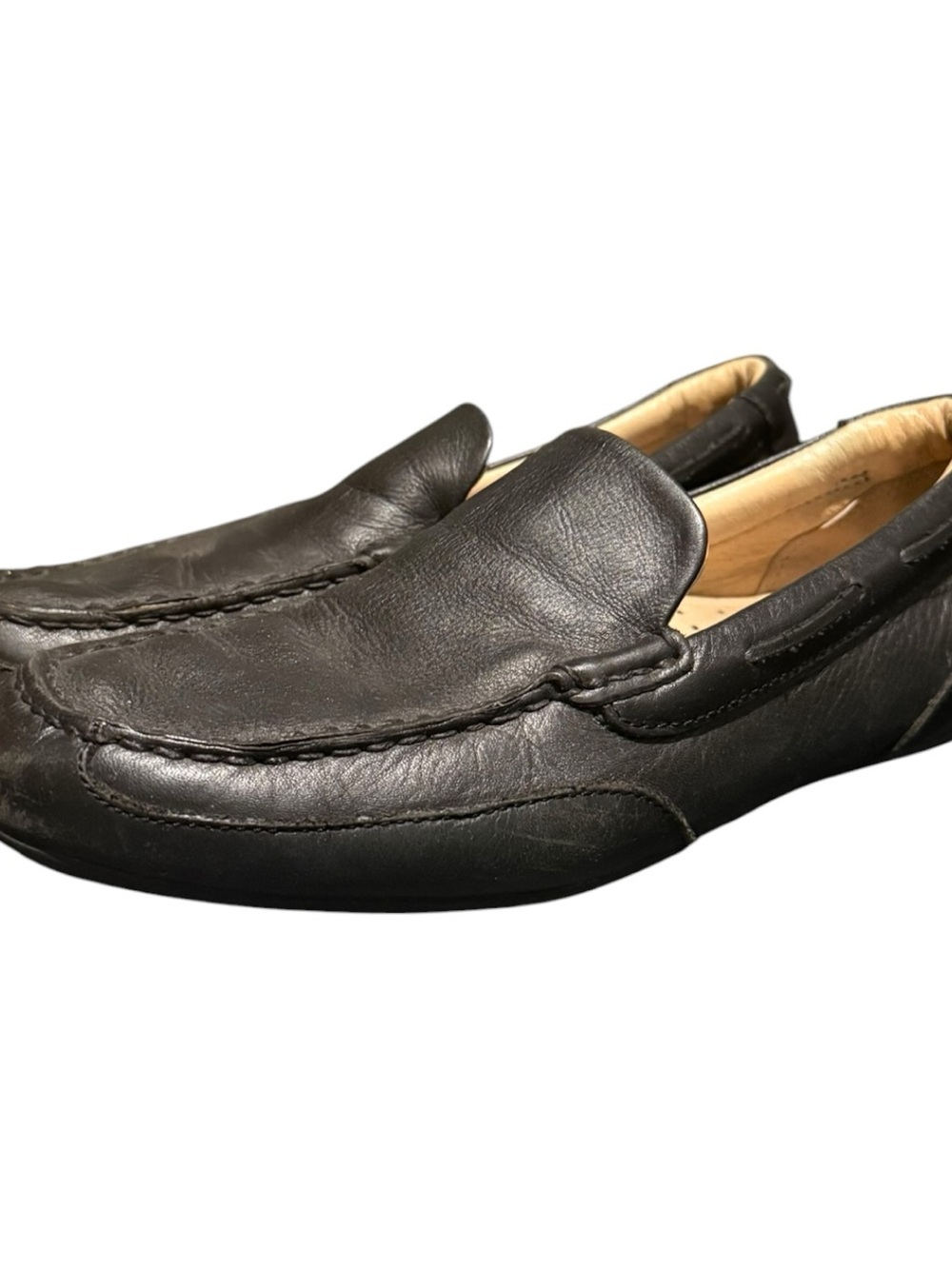 Sperry Shoes Men’s Size 8M Black Leather Hampden Slip On Moccasin